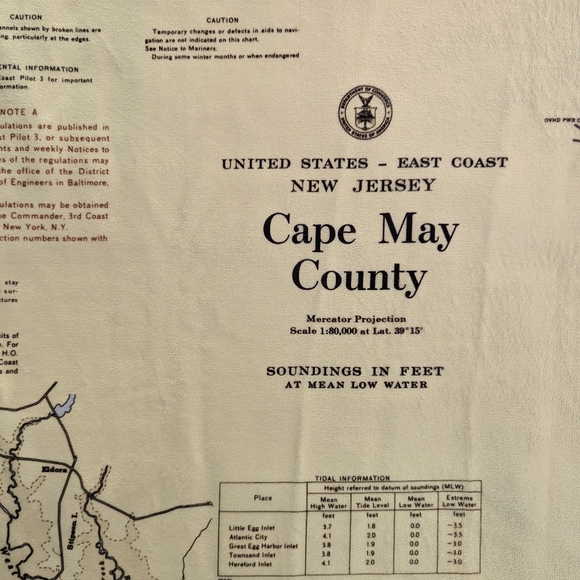 Mapisart Cape May Chart Towel - Picture 3 of 6